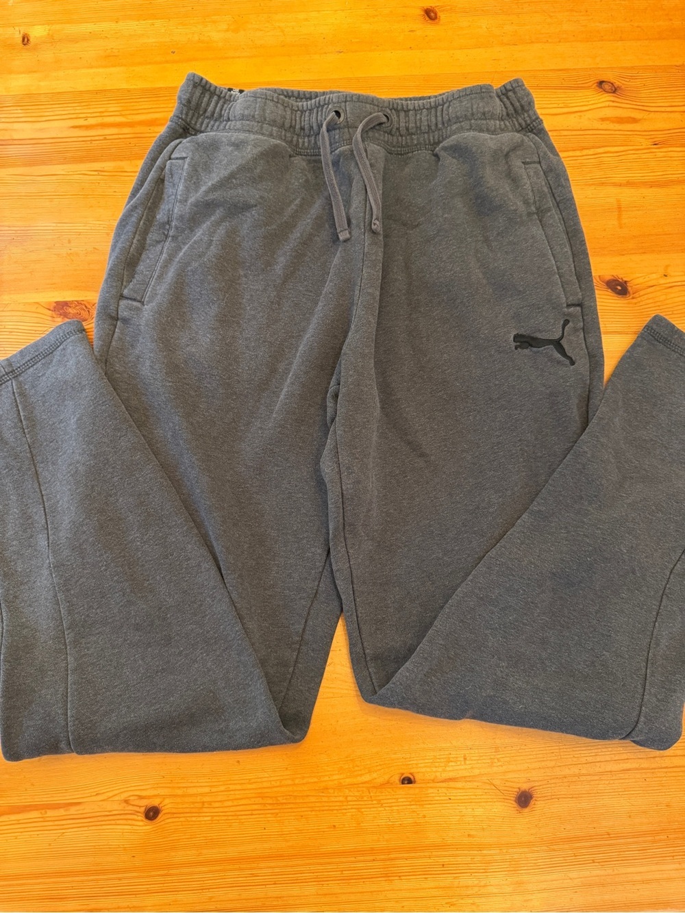 Puma mens sweatpants joggers gray size M